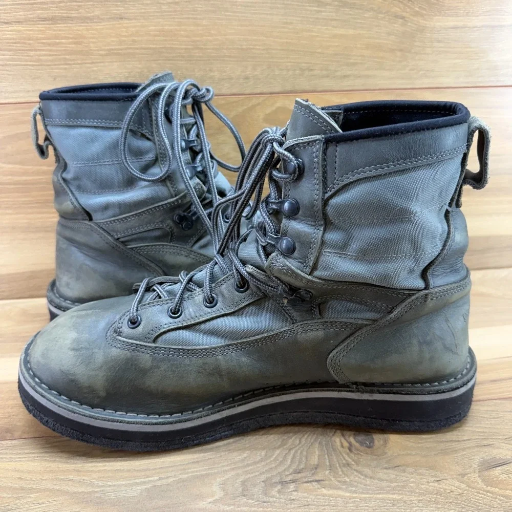 Patagonia X Danner Foot Tractor Felt Bottom Wading Boots Mens 12 M Grey USA Made